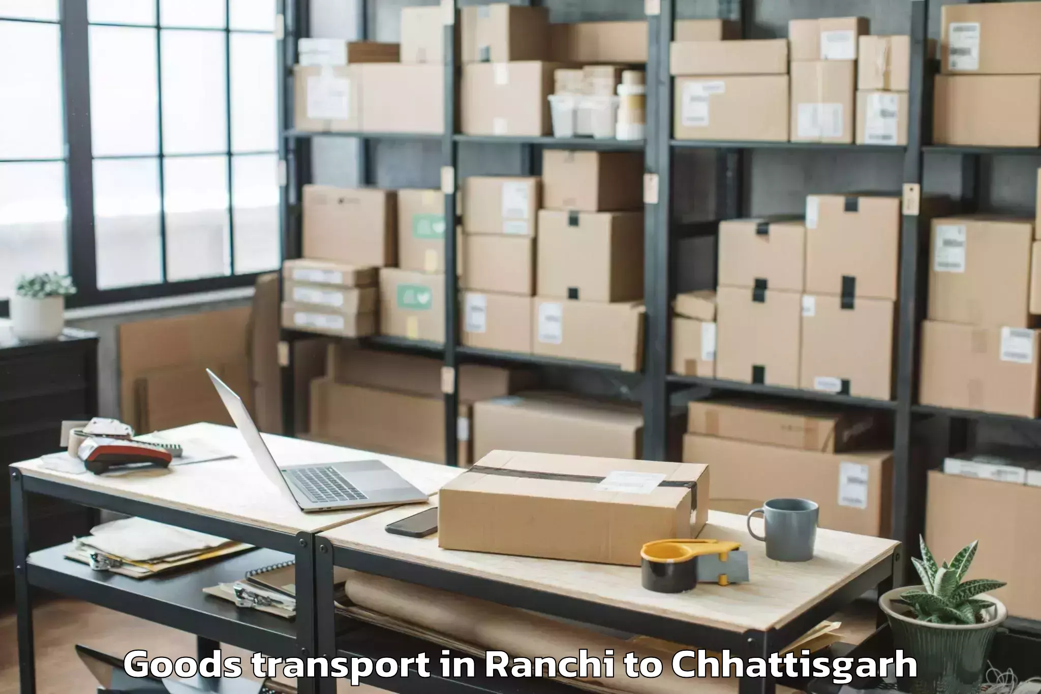 Hassle-Free Ranchi to Malkharoda Goods Transport